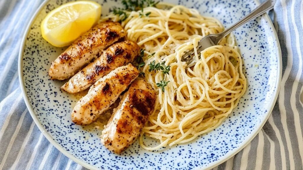 Lemon Garlic Chicken Pasta Variation